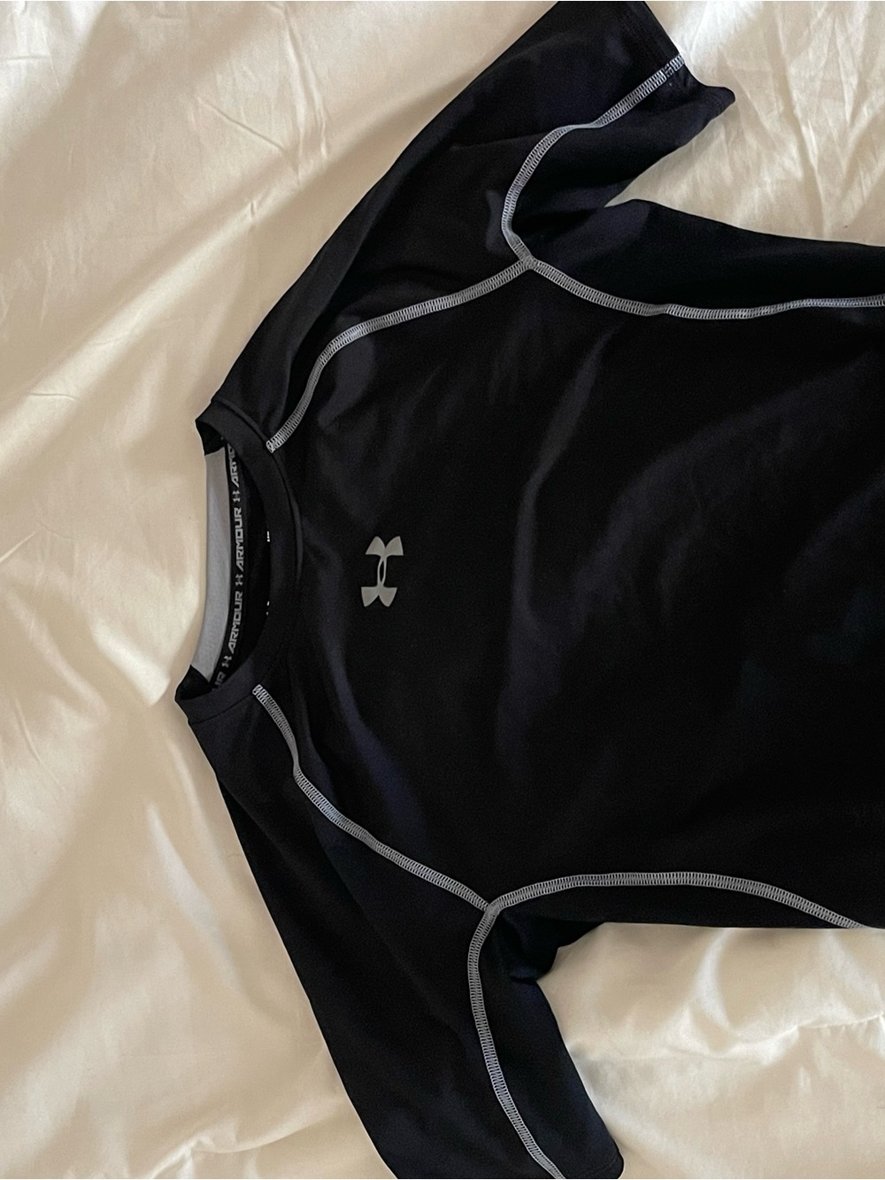 Under Armour Black and Gray Compression HeatGear Top